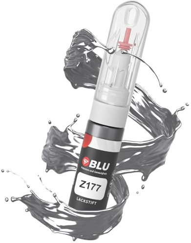 BLU Lackstift Auto kompatibel für OPEL Z177 GRAU Technical Grey | Auto Lack Reparatur 2in1 Ausbesserungslack Pinsel + Nadel