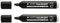 Agendepoint.it - 2 PEZZI - Marcatore Indelebile Tratto Marker Punta Scalpello - Nero