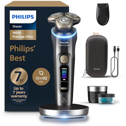 Philips i9000 Prestige Ultra XP9402/31 Rasoio elettrico Wet & Dry con SkinIQ Pro