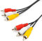 XIELBIS Cavo audio video composito 3 in 1 RCA giallo / rosso / bianco (1 m) per TV, DVD, proiettori, DVD cavi per collegare un televisore maschio a maschio