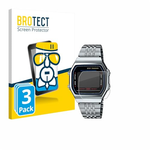 BROTECT Schutzglas für Casio iconic ABL-100WE-1A | 3 Stück Transparenter Displayschutz Made in Germany Schutzfolie Panzer Folie Glas 9H Anti-Fingerprint Einfache Montage Clear