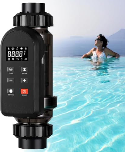 Système d'Électrolyse Au Sel pour Piscines, Générateur De Chlore Au Sel De Grande Capacité, Électrolyseur Au Sel avec Panneau Numérique Intelligent,withoutAPPcontrol-15g/h(<15K)