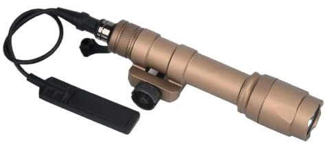 Wadsn M600 M600C Linterna compatible con SF Surefire Hunting Light 600 Lumens Luz de exploración brillante con interruptor de presión constante y tapa de cola de metal(M600C DE nologo)