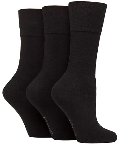 SOCK SHOP GENTLE GRIP 3 Pairs Non Elastic Sports Socks For Men And Women Non Binding Cotton Diabetic Cushioned Socks