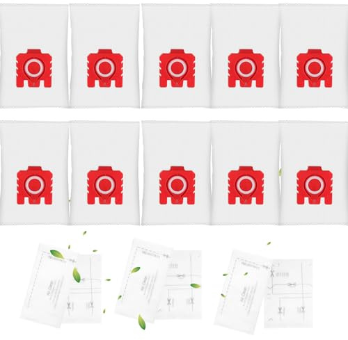 10 Pack FJM Vacuum Bags Compatible with Miele Hoover Bags