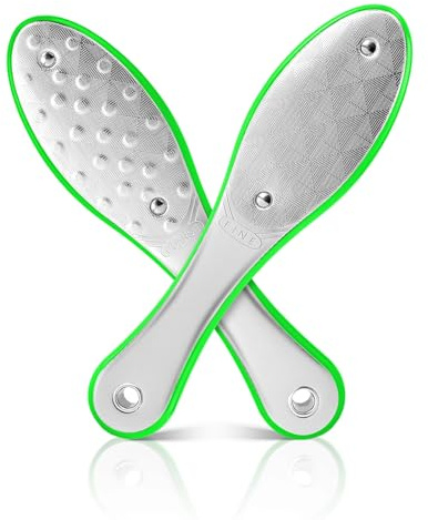 FUFUSING Foot File, Dual-Sided Foot Grater for Hard Skin, 1 Piece | Stainless Steel, Wet & Dry Pedicure Tools, Non-Slip Grip, Cracked Heel Care, Callus Remover for Smooth & Healthy Feet