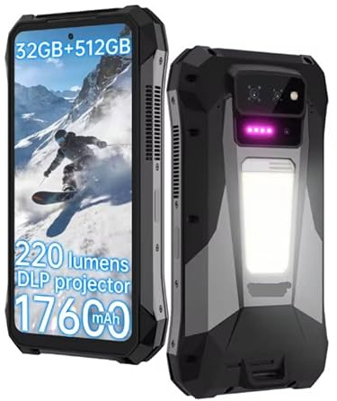 CHANDUELEC TANK X 8849 5G Smartphone 32+512GB Integrado 1080P 220 lúmenes Proyector 50MP+64MP Cámara Android 15 17600mAh Batería NFC
