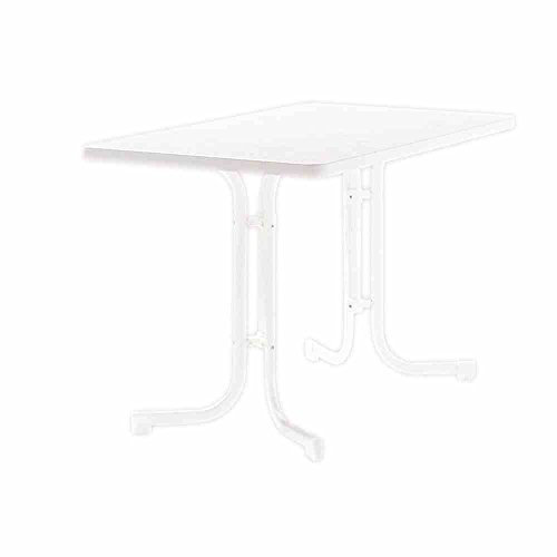 Sieger 133/W Table de Jardin Acier Blanc 115 x 70 x 72 cm