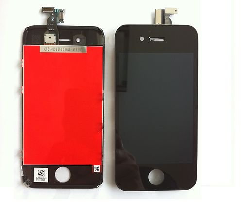 nd Ricambio Parts Glass Display Vetro Orig. + Touch Screen Retina Orig. + LCD Orig. per iPhone 4S Nero