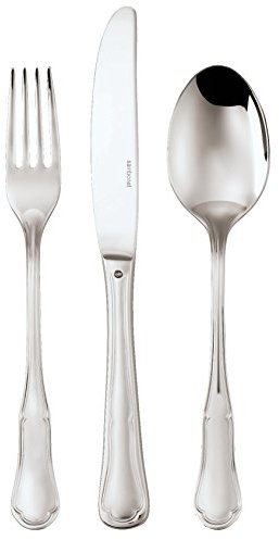 Sambonet 52597-81 Set Posate 24 Pezzi, Collezione Petit Baroque, Inox
