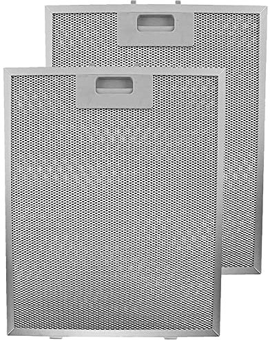 SPARES2GO Metal Mesh Filter for Logik Cooker Hood/Extractor Fan Vent (Pack of 2 Filters, Silver, 320 x 260 mm)