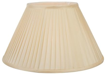 Pacific Lifestyle Cream Empire Pleated Silk Lampshades for Table Lamps | Ivory Traditional Tapered Lamp Shades for Floor Lamp… (Cream, 50cm Diameter)