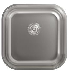 Cata 2624001 Modelo CB 40-40 Cocina un Seno | Cubeta Cuadrada | Ideal para Mueble de 50cm | Profundidad de 18 cm | Fregadero bajo encimera