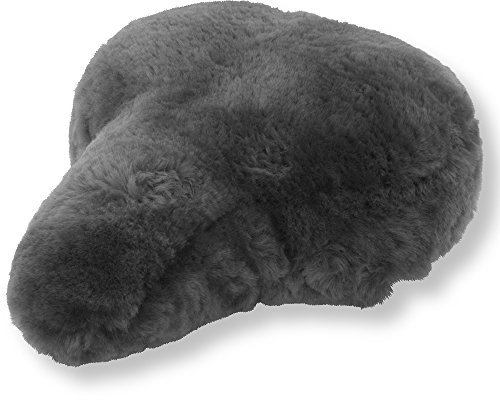 Reissner Lammfelle Fahrradsattel Bezug Fahrradsattelüberzug aus Merino Lammfell FSB-A-1 dunkelgrau anthrazit 30x20cm