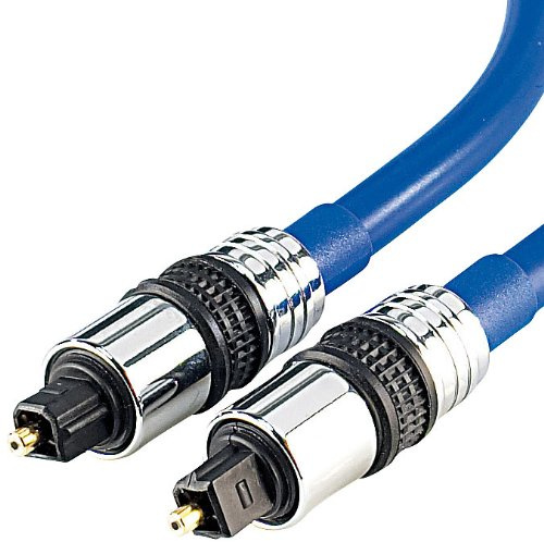 auvisio Lichtleiterkabel: Optisches Premium-Audio-Kabel TOSLINK Stecker auf Stecker, 2 m (Lichtleiterkabel Soundbar, Glasfaserkabel, Sat)