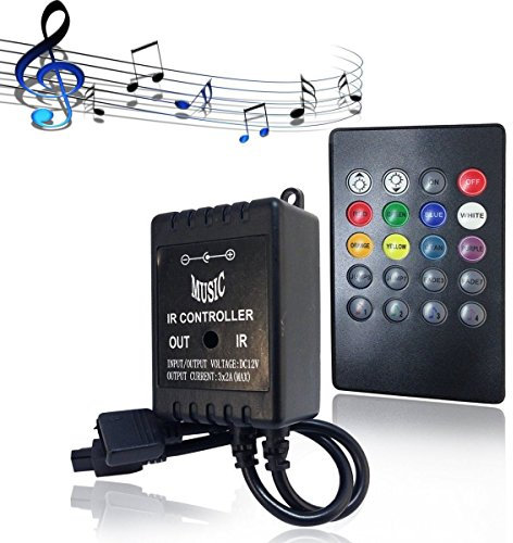 SUPERNIGHT RGB Controller LED Musik Controller 20Keys IR Remote Fernbedienung Kontroller Steuerung für DC12V 3528/5050 SMD LED Streifen RGB LED Lichtband Farbwechsel Led Lichtleiste[ONLY CONTROLLER]