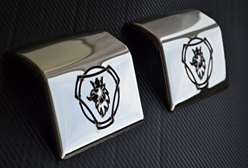 VNVIS Set di 2 pezzi in acciaio inox parafango slot trim per camion Scania R P G serie T
