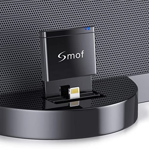 Smof 8 Pin Bluetooth aptX Adaptador y Recibidor para Bose Sounddock III/XT, JBL MS302GM, Philips DS1155B/93, Philips AJ7260D/93, Yamaha TSX-14, iHome IPL8BN, RSR DS406BT