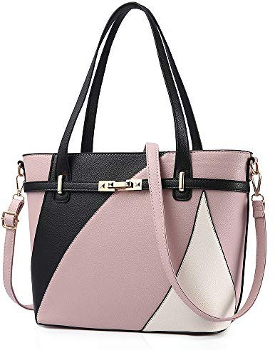Nevenka Women's Large Shoulder Bag/Shopper Bag for Everyday Use, Assorted Colours, pink