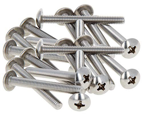 MroMax M4 x 35 mm Maschinenschrauben, Kreuzschlitz, Rundkopfschraube, 304 Edelstahl, Befestigungsschrauben, 30 Stück