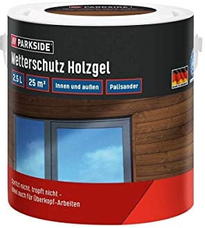PARKSIDE Baufix Wetterschutz-Holzgel je 2,5 Liter für 25 m² Farbe Nussbaum, Teak (Teak)