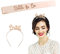 TGFIX Bride Krone Haarreif Roségold Bride to Be Schärpe Rosa JGA deko Den Junggesellinnenabschied Accessoires Dekoration Bachelorette Party Zubehör für Freundin Hen Night Party