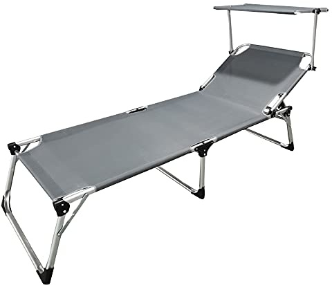Paniate Design Lettino Pieghevole Shell XXL in Alluminio - Grigio