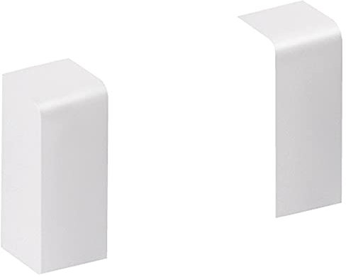 TEHALIT Endkappen für Sockelleiste, weiß, H 10 x T 3,7 cm, 2 Stück