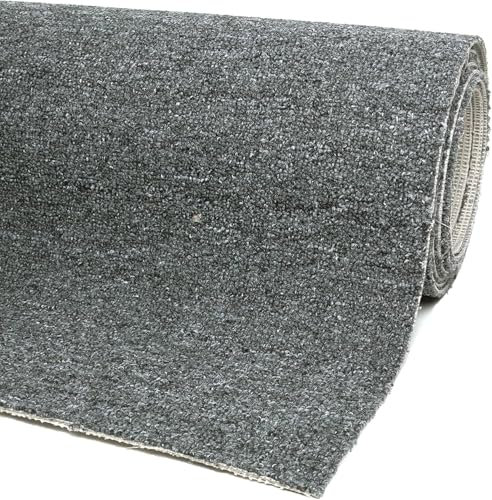 andiamo Teppichboden Henry - pflegeleicht und einfach zu verlegen - Auslegware Teppichboden - Meterware Bodenbelag in Schlingenstruktur mit Trittschalldämmung 200 x 250 cm Anthrazit