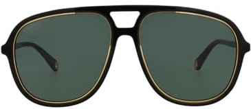 GUCCI Womens GG1077S-002 57 Woman Acetate Sunglasses, Black-Black-Green