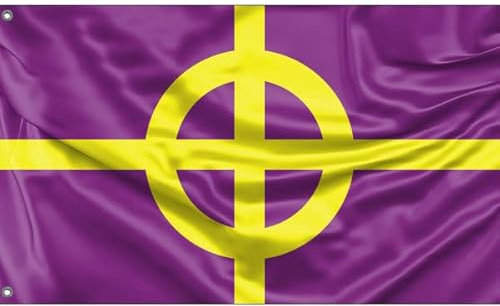 Drapeau Croix de Neith | Design unique | Fabriqué dans l'UE (90 x 150 cm)