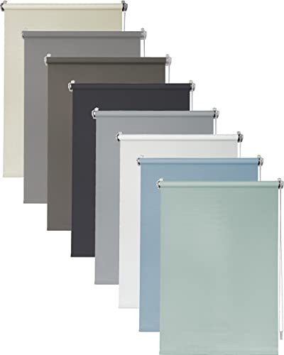 Deco4Me Thermo Verdunklungsrollo ohne Bohren (100 x 160 cm, Mint (Blackout)) - lichtundurchlässig & wärmeisolierend - Thermrollo, Abdunkelungsrollo, Klemmrollo Verdunkelung (Stoffbreite 96 cm)