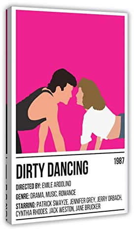 Dirty Dancing Poster Filmposter Leinwand Poster Wandkunst Dekor Bild Gemälde für Wohnzimmer Schlafzimmer Dekoration Rahmen Stil 20 x 30 cm