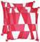 SK Studio Outdoor Kissenbezug, 2 Stück Wasserdicht Kissenhülle UV Schutz Zierkissenbezug aus Polyster für Garten Sofa Wohnzimmer Bett rot-Weiss, 45x45cm