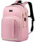 YIORMIOR Schulrucksack Mädchen Teenager, Rucksack Damen Schule Daypacks für 15.6 Zoll Laptop Rucksack mit USB Ladeanschluss 35L