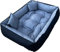 Dogs4Life Hundebett XXL 130 x 105 cm | Hundebett für sehr große Hunde | Orthopädisch | Hundekissen | Waschbar | Outdoor | Mit Rand | Wasserabweisend (XL, Grau)