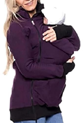 MZYZPPBD 3 en 1 Porte-Bébé Maternité Veste Multifonctionnel Hiver Femme Veste Rembourrée Kangourou Bébés Porteur Pullover Sweat-Shirt pour L'automne Et l'hiver Grossesse Manteau De Bébé,I,XL