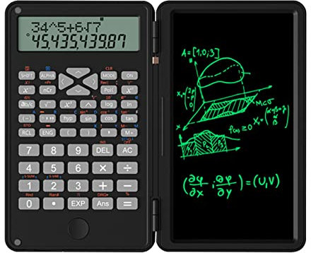 Wissenschaftlicher Taschenrechner mit großem Bildschirm, 15,2 cm (6 Zoll), 12-stelliger Schreibrechner, Faltbarer Finanzrechner, für Schulbüros