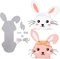 1 Set Stanzschablonen Osterhase Boxen Metall Stanzen Ostern Hase Prägeschablonen Kaninchen Stanzformen Stanzmaschine Schablonen Cutting Dies für DIY Geschenkboxen Handwerk Geschenk