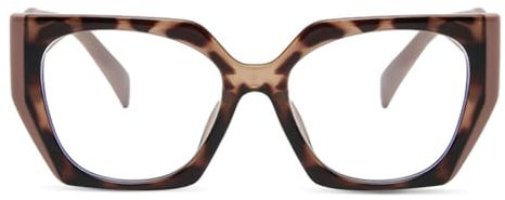 AOOLIA Katzenauge Lesebrille für Damen, Modisch Brillengestelle Damen Blaulichtfilter Brille lesebrillen TR 90 UV Schutzbrille (Braun, 1.5, Dioptrien)