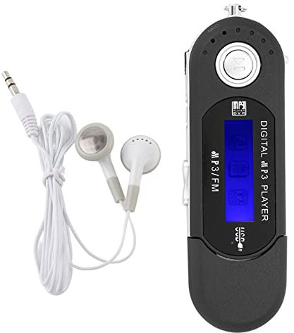 Lecteur MP3 Numérique, Lecteur MP3 USB De Musique Portable avec Support D'écran LCD Carte Micro SD/mémoire 32 Go Radio FM Enregistreur Vocal Carte TF(Noir)