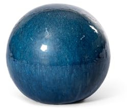 teramico Boules de Jardin en Céramique Résistantes au Gel | Fabrication Artisanale | Décoration Extérieure Unique | Plusieurs Tailles et Couleurs (Jade Verte, Lot de 4)