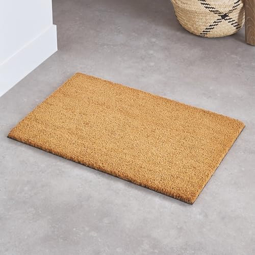 Comart - Zerbino Natural in Cocco - 40x60 cm - Zerbino per Ingresso Esterno e Interno - Fondo in PVC Antiscivolo - Tappeto Fuori Porta - Asciugapassi Facile da Pulire e Resistente - Rettangolare