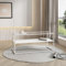 [en.casa] Couchtisch Solund Beistelltisch mit Glasplatte Metall Weiß matt Wohnzimmertisch mit Stauraum 102 x 43 x 46 cm Sofatisch rechteckig Kaffeetisch