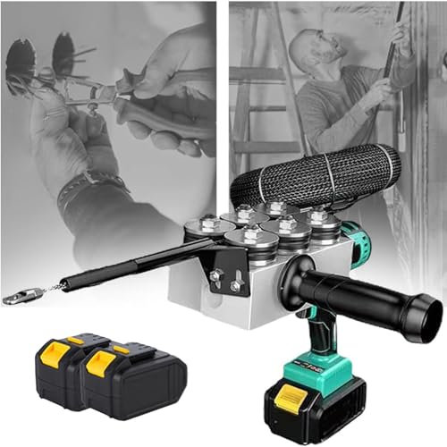 Extractor De Cables para Tendido De Electricista,Cinta Pasacables,MáQuina AutomáTica para Encordar Cables EléCtricos,MáQuina para Roscar Cables De Pared。,2battery