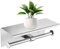 Double Toilet Paper Holder with Phone Shelf Dual Roll Tissue Holder Dispenser Wall Mounted SUS304 Commercial Stainless Steel Roll Holder Storage Cool Bathroom Accessory (Silver)
