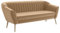 MEBLINI Mini Sofa 3-Sitzer für Wohnzimmer - Mini Lounge für DREI Personen - Küchensofa - Sofa Klein - KAIA - 3 - Beige Samt