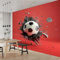 Art Fototapete Fußball Rot 350x256 cm Vlies Tapeten 3D Effekt Moderne Wandtapete Wohnzimmer Schlafzimmer Wandbilder Wand