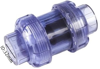 20~63mm UPVC Transparent Kugel Rückschlagventil Aquarium Tank Klappe Doppel Union Joint Wasser Rohr Rückschlagventil(32mm)
