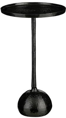 MICA Decorations Colin Beistelltisch – H58 x Ø34 cm – recyceltes Aluminium – 100% FSC – Schwarz